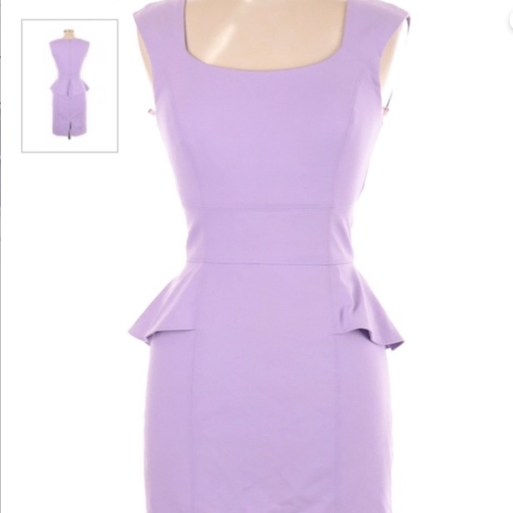 White House Black Market Lavender Sleeveless Peplum Dress size 00